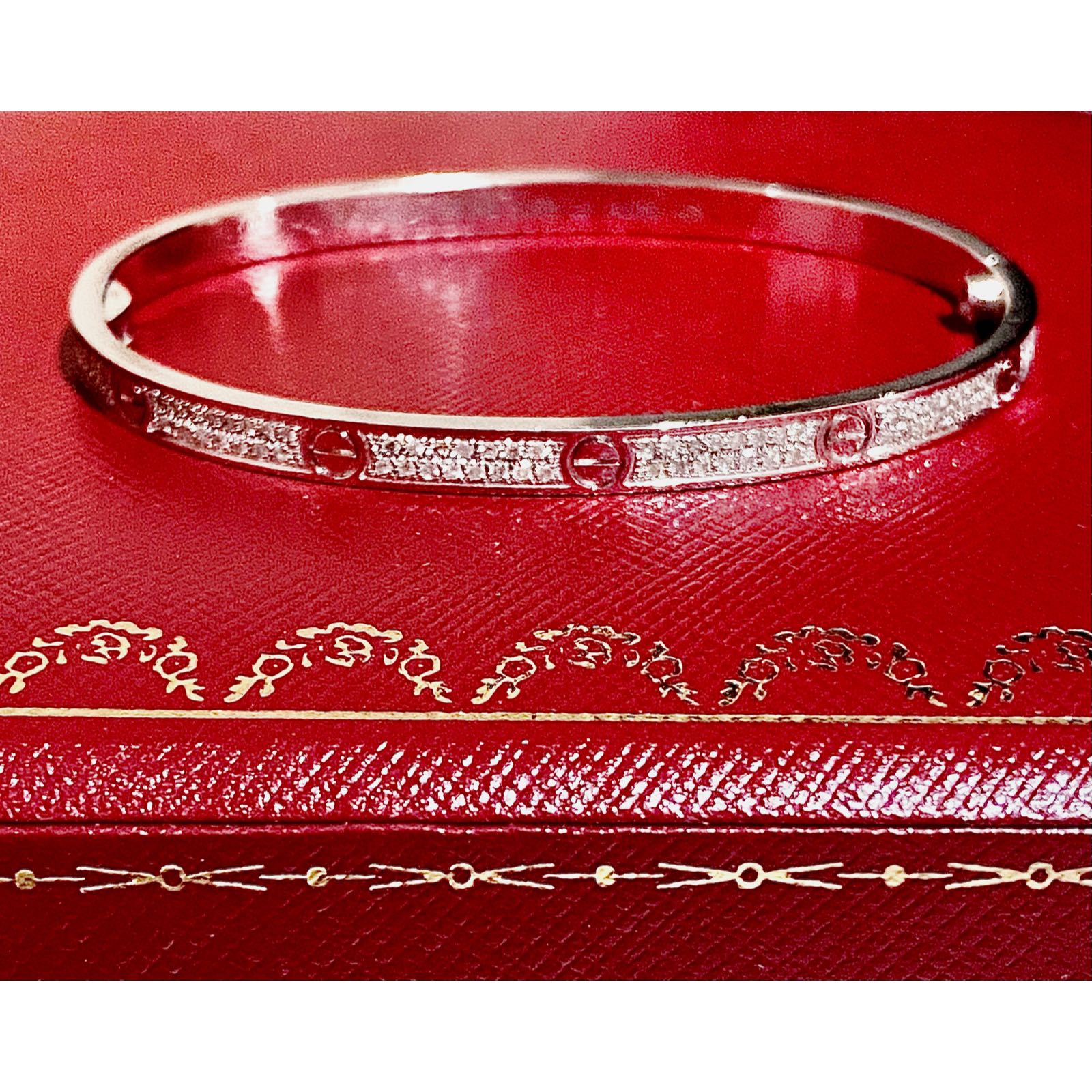 Cartier Love Bracelet sm design full pave diamonds 16 Luxury Accessories on Carousell