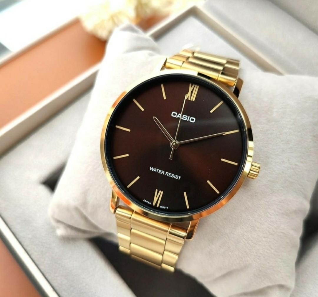 Casio Analog Gold Tone Stainless Steel Quartz Men s Watch 3