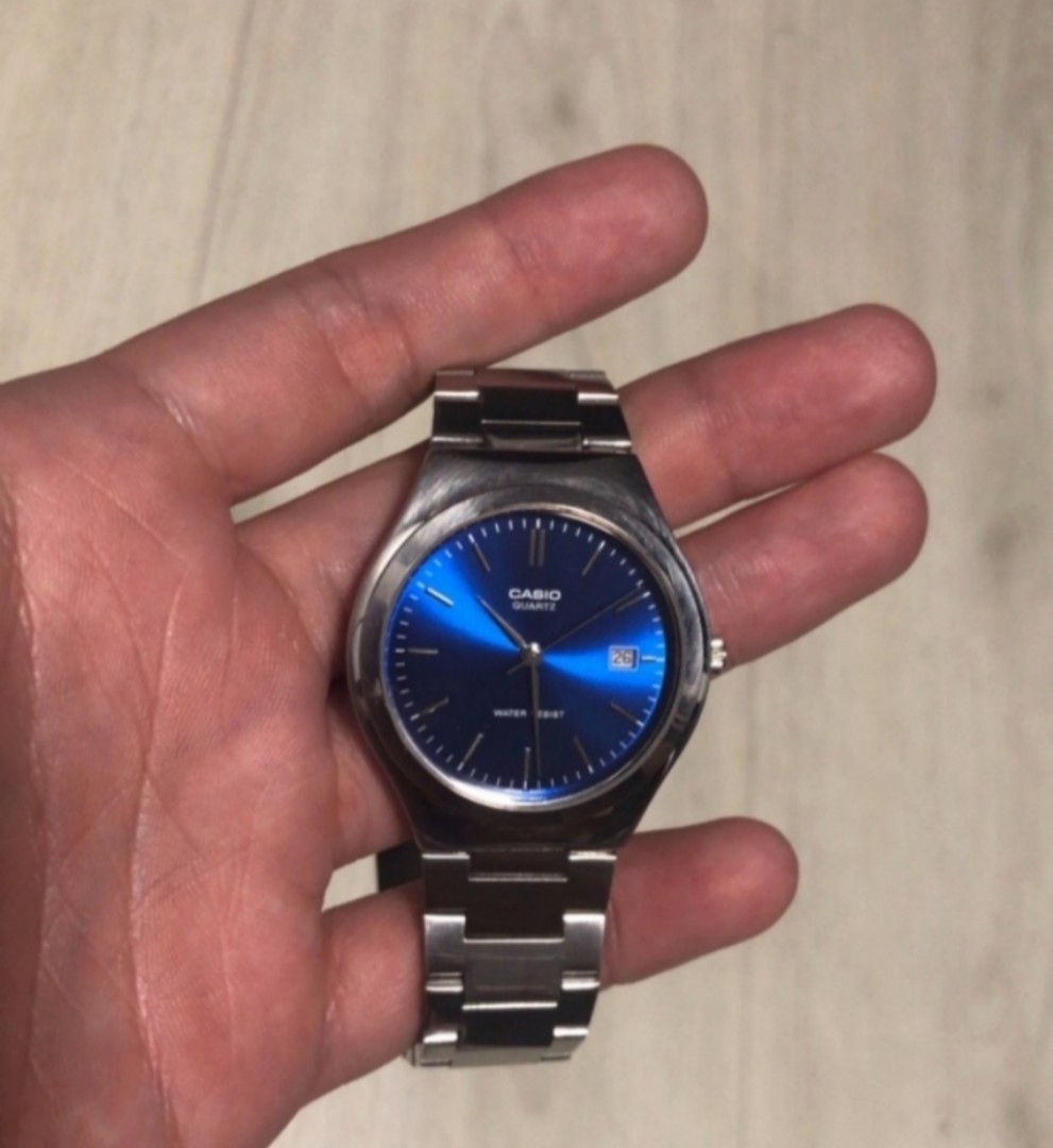Casio best sale blue watch