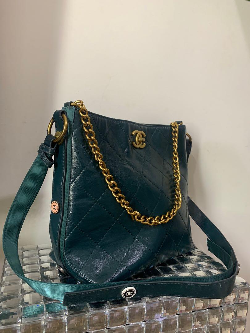 Chanel Button Up Calfskin Hobo Bag, Luxury, Bags & Wallets on Carousell