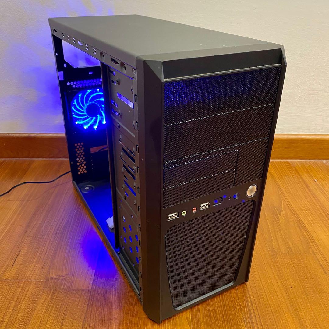 Computer Desktop PC CPU Case for MATX motherboard with 1 blue LED ...