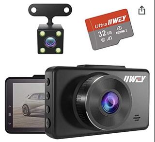 Jeemak 4" IPS Dual Lens Dash Cam Front+Rear Dashboard Waterproof Backup Camera Jeemak 4" IPS Dual Lens Dash Cam Front+Rear Dashboard Waterproof Backup Camera