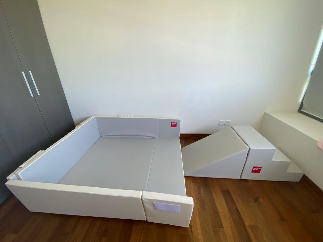 Playmat/Designskin Transformable Bumper Mat (Grey) with Stair & Slide