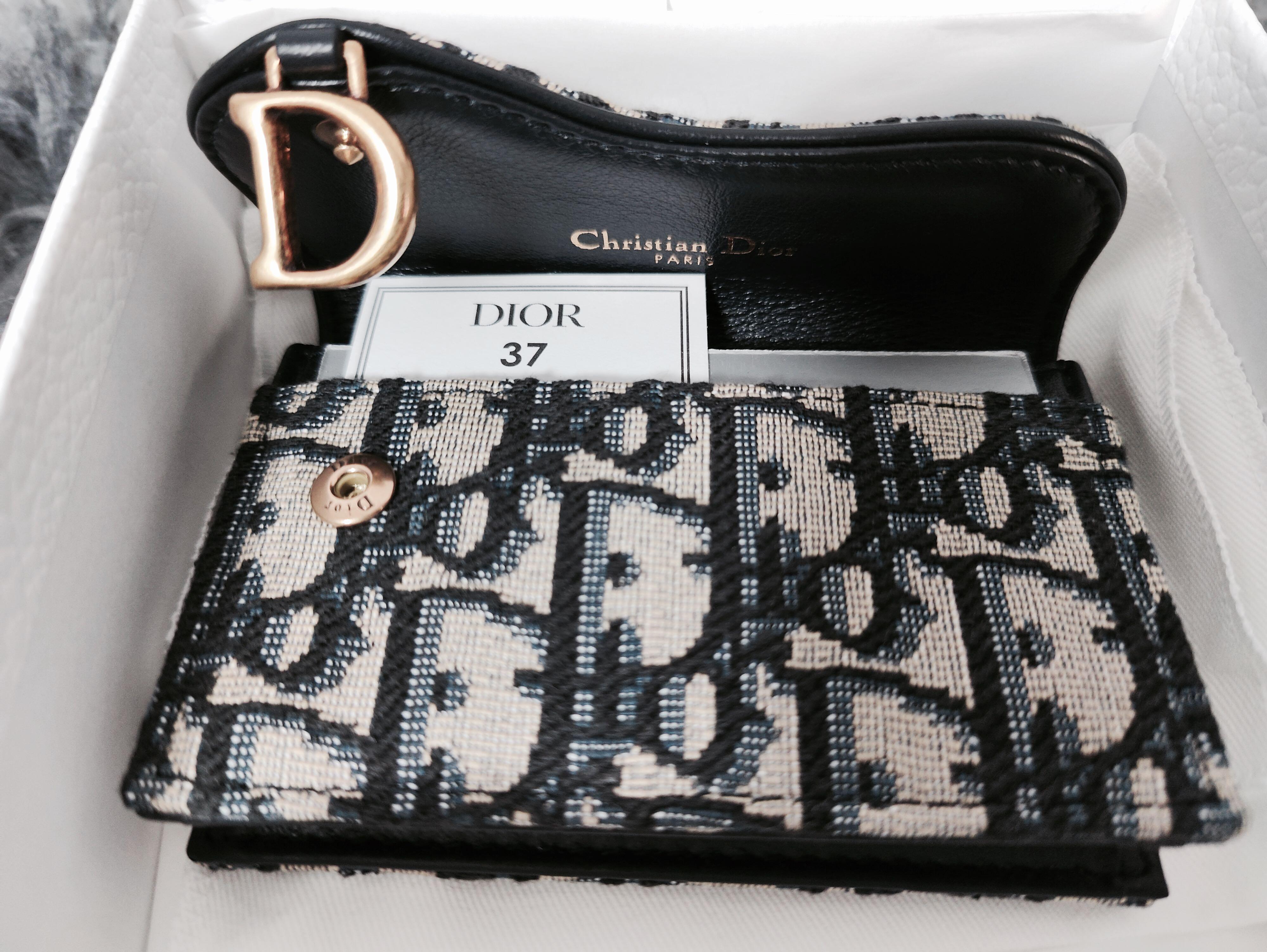 Christian Dior BlackPink Cannage Lambskin Leather Lady Dior Flap Card  Holder  STYLISHTOP