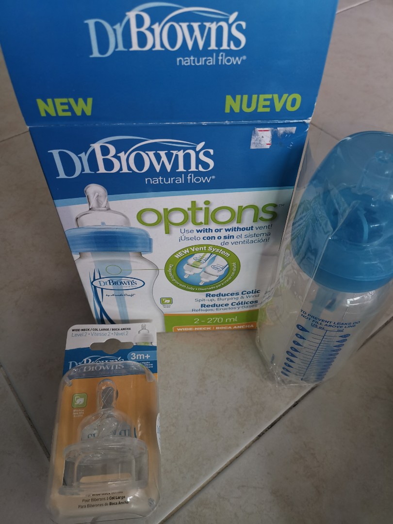 Dr. Brown's Options+ Anti-colic Bottle  Biberon à col large 270 ml • Dr.  Brown's België