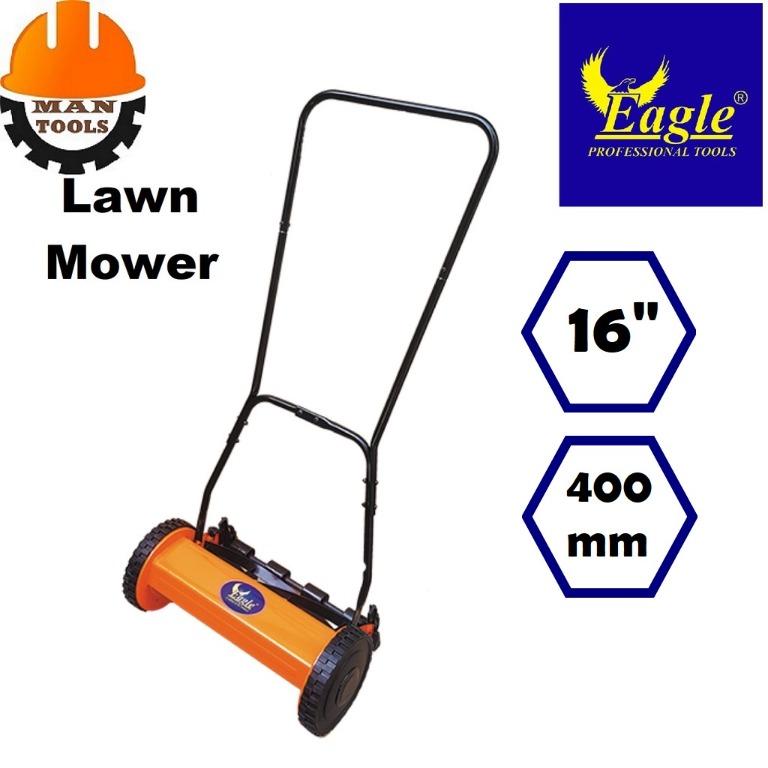 Eagle Professional Tools Hand Push Lawn Mower Grass Cutter 16