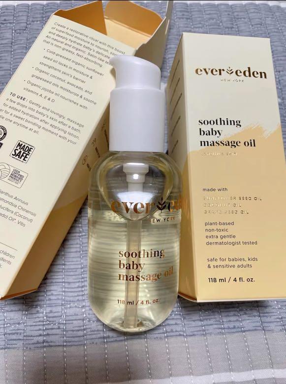 Evereden baby massage oil, Babies & Kids, Bathing & Changing, Baby