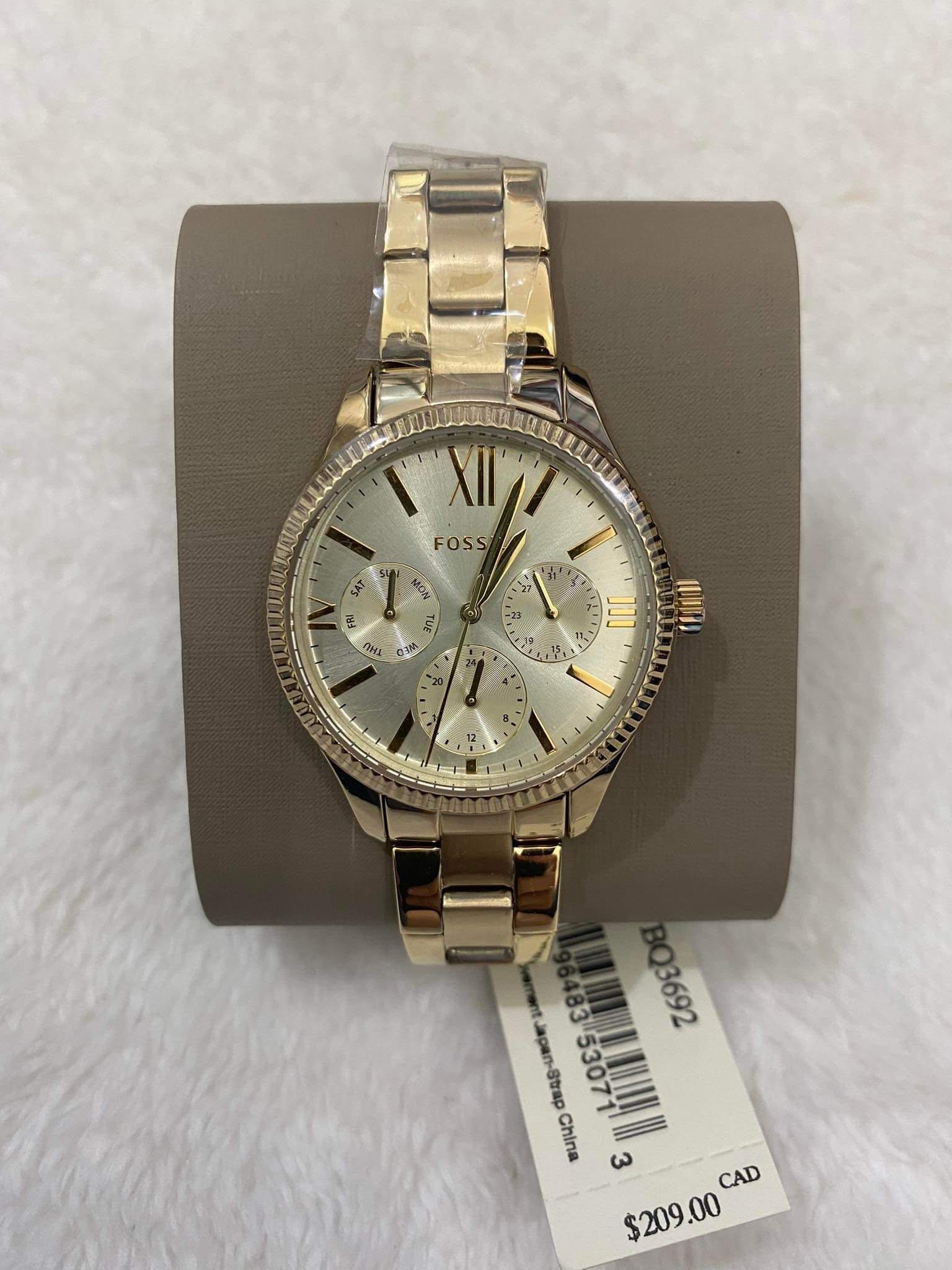 Fossil Rye Multifunction Gold Tone 