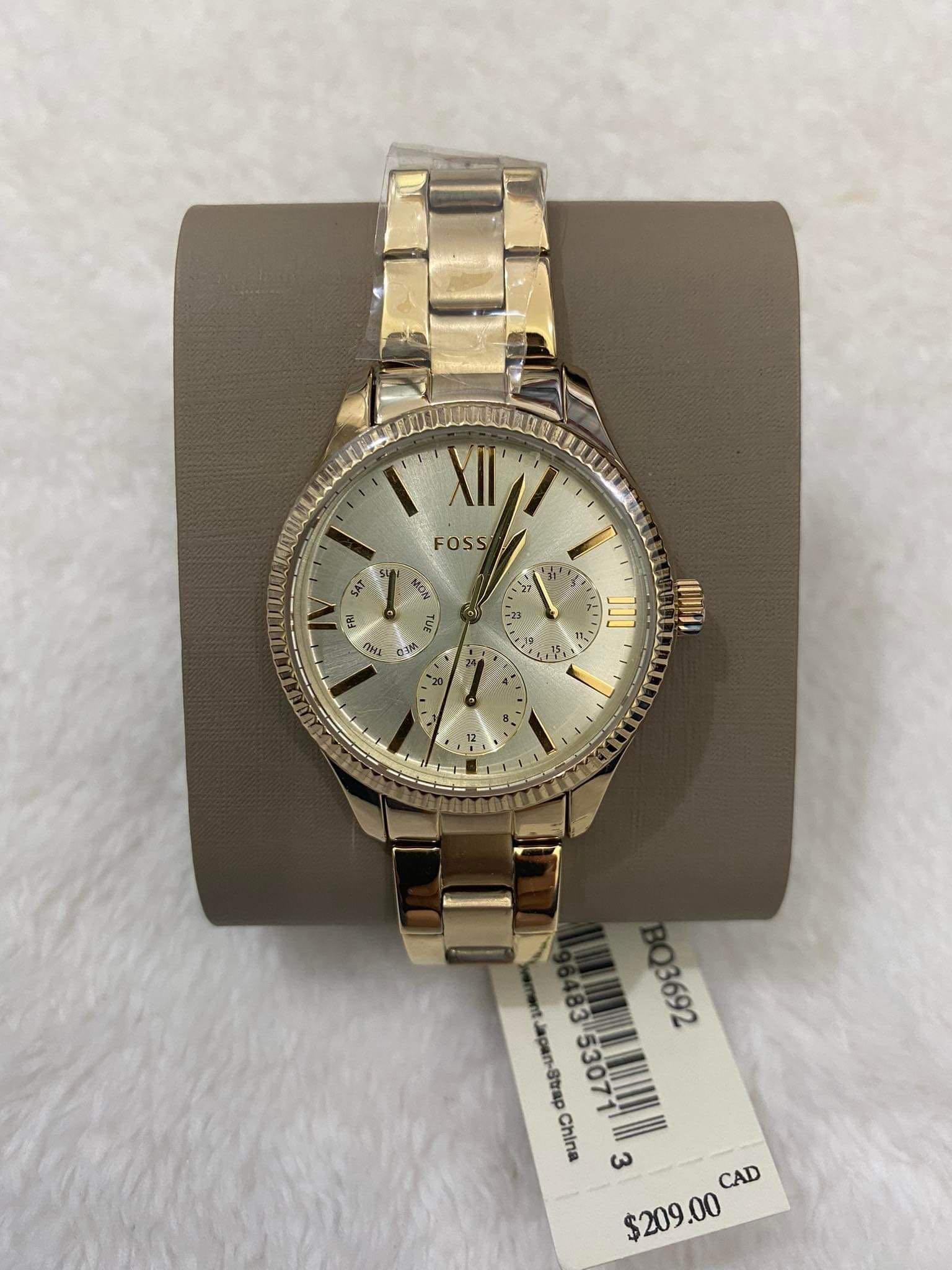 Fossil Rye Multifunction Gold Tone 