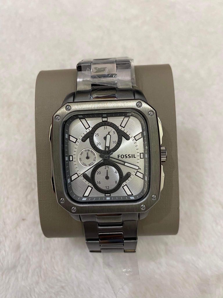 Fossil Square Face Stainless Steel Men's Watch, Men's Fashion, Watches &  Accessories, Watches on Carousell