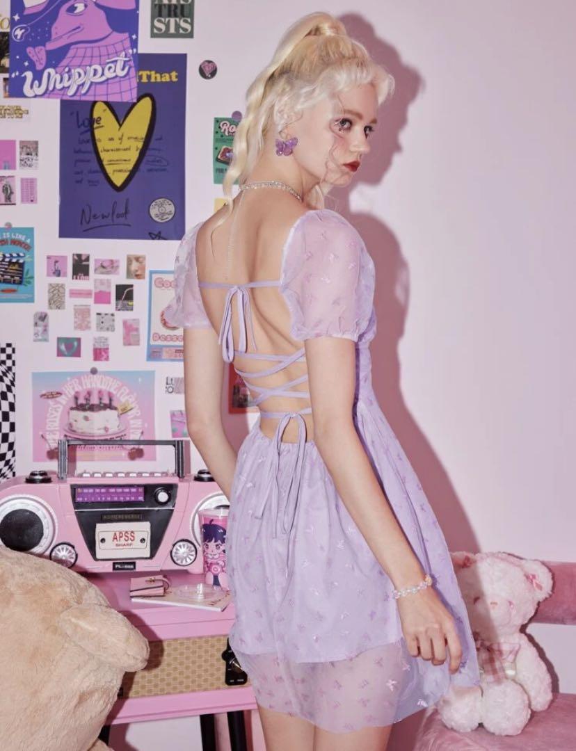 glitter butterfly backless tied dress (Category: Dresses) located in Paranaque City. Submitted by leslies.stuff (Listing ID 1160104986, Image 2). Description: only used once size: xs .