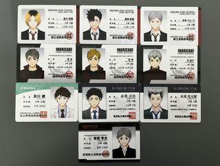Haikyuu ID Cards by Ri_mumu