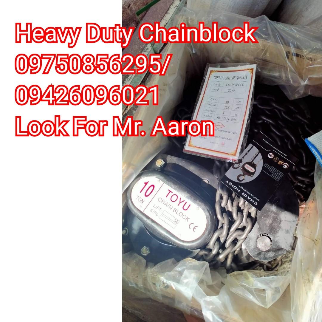 Heavy Duty Chain Block (10 Tons), Commercial & Industrial, Construction ...