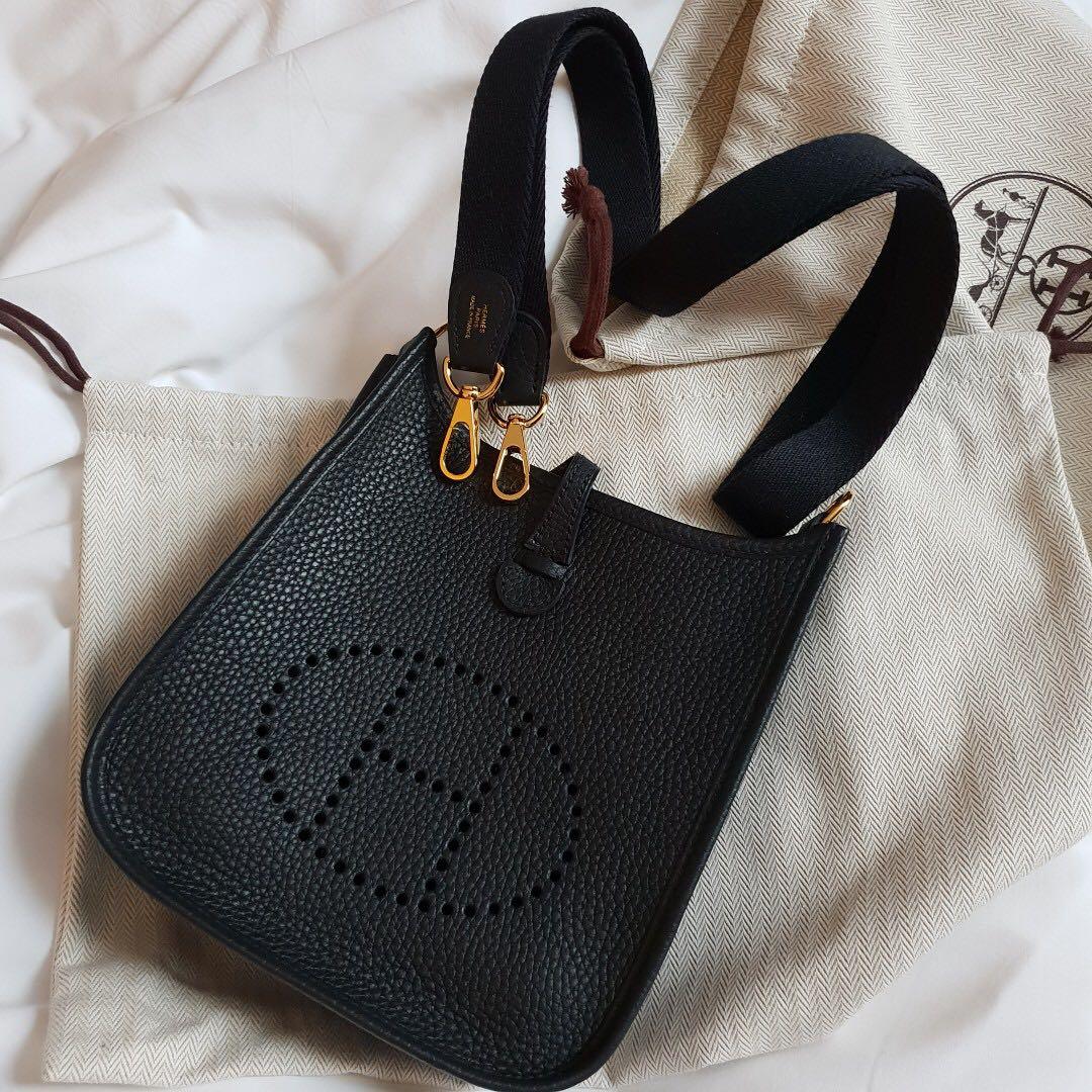 Hermes mini sale evelyne black