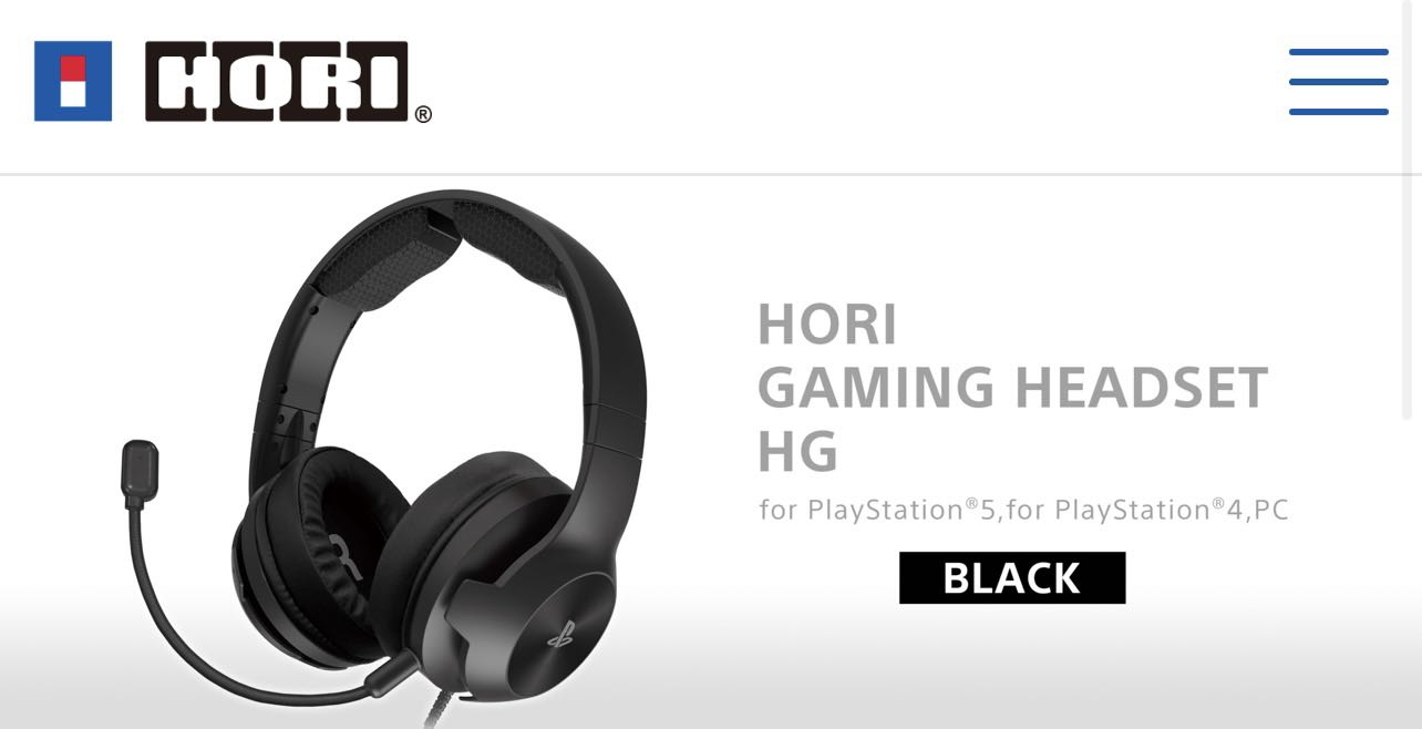 Hori Gaming Headset HG Headphones PS4 PS5 PC Audio Headphones