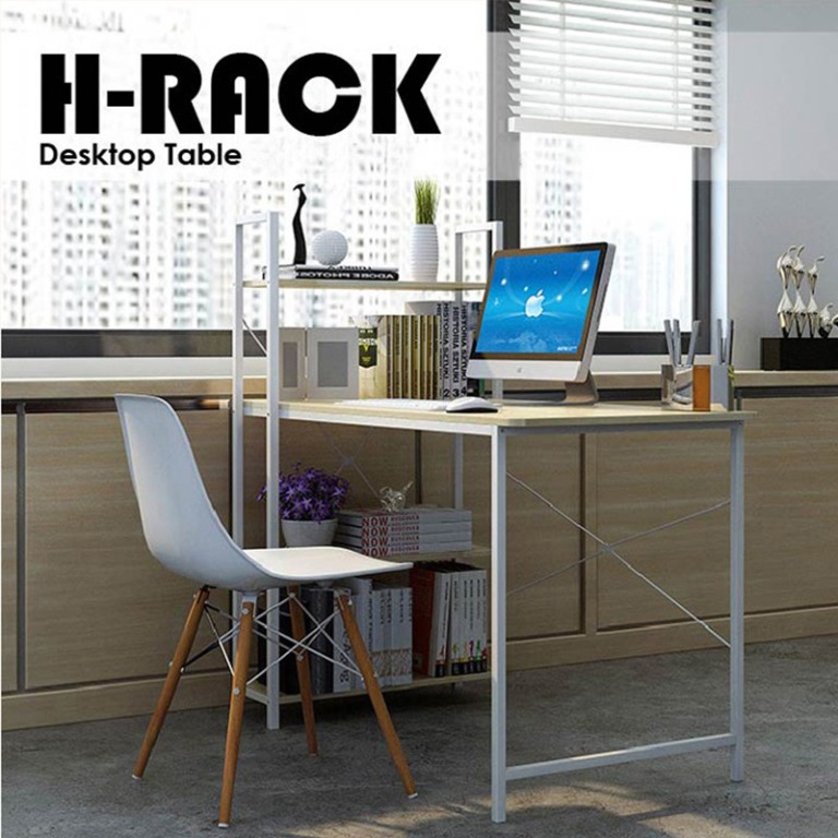 H-Rack Desktop Table / Computer/ Study Table / Desktop, Furniture ...
