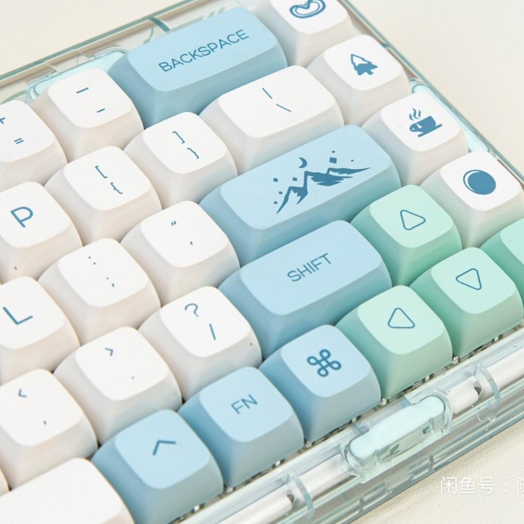 Instock 🌟 Snow PBT XDA 133 Budget Friendly Keycaps for Mechanical