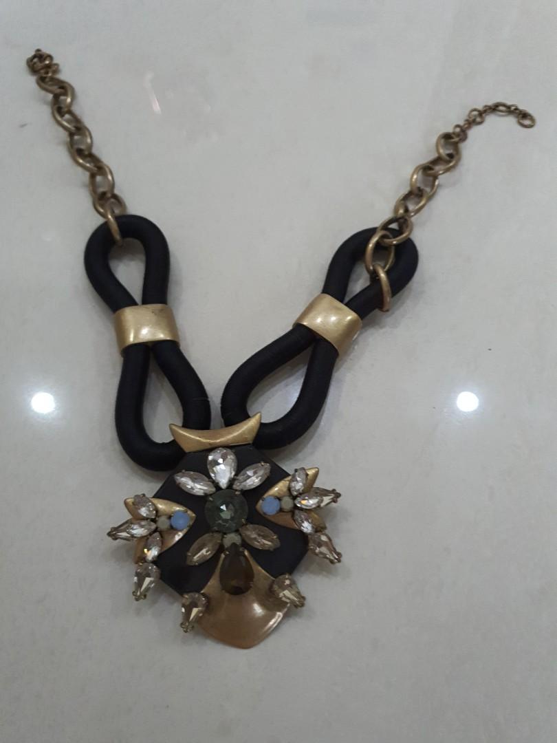 J.crew corded gold-tone crystal 