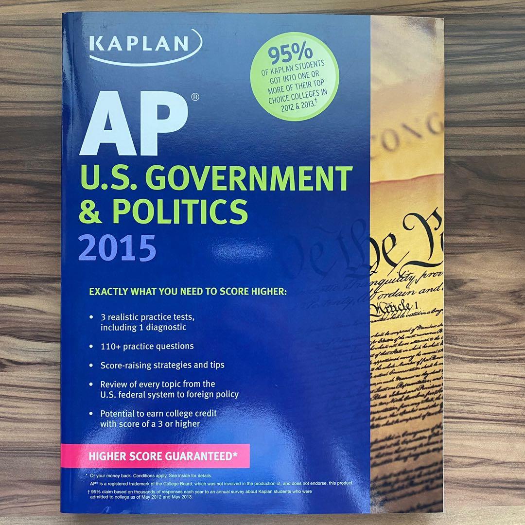 Hobbies　Carousell　Government　Exam　Magazines,　Assessment　Book　Politics　Kaplan's　(2015),　Toys,　on　AP　Books　Prep　Books