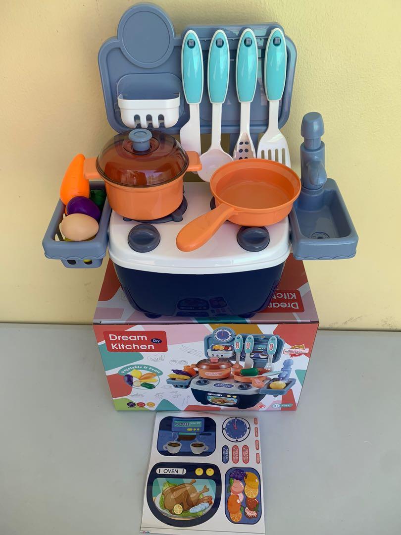 KITCHEN SET TOY WITH WATER FUNCTION SINK FRUITS AND VEGETABLES SET TOY