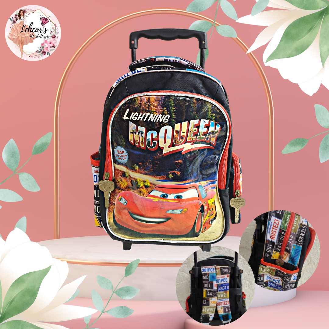 Lightning McQueen Trolley Bag for Kids 