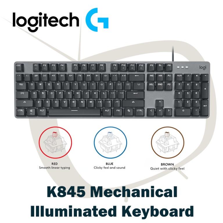 Logitech K845 燈光鋁製機械鍵盤 ( 紅軸 / 青軸 / 茶軸 ) 羅技底玩之選，勝價比最高半電競鍵盤 , 電腦＆科技, 電腦周邊 ...