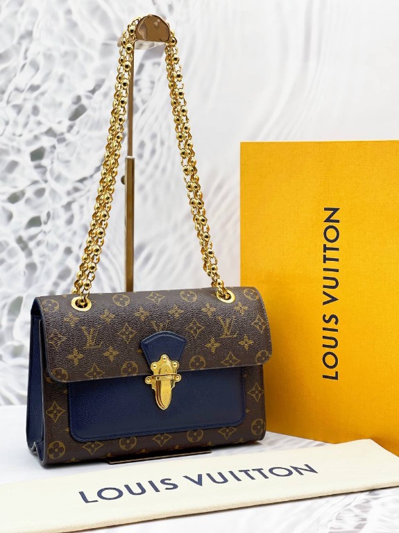 Louis Vuitton Victoire Handbag Monogram Canvas and Python Brown 1603061