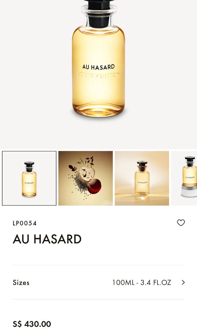 Louis+Vuitton+AU+Hasard+3.4+FL+Oz+Eau+De+Parfum for sale online