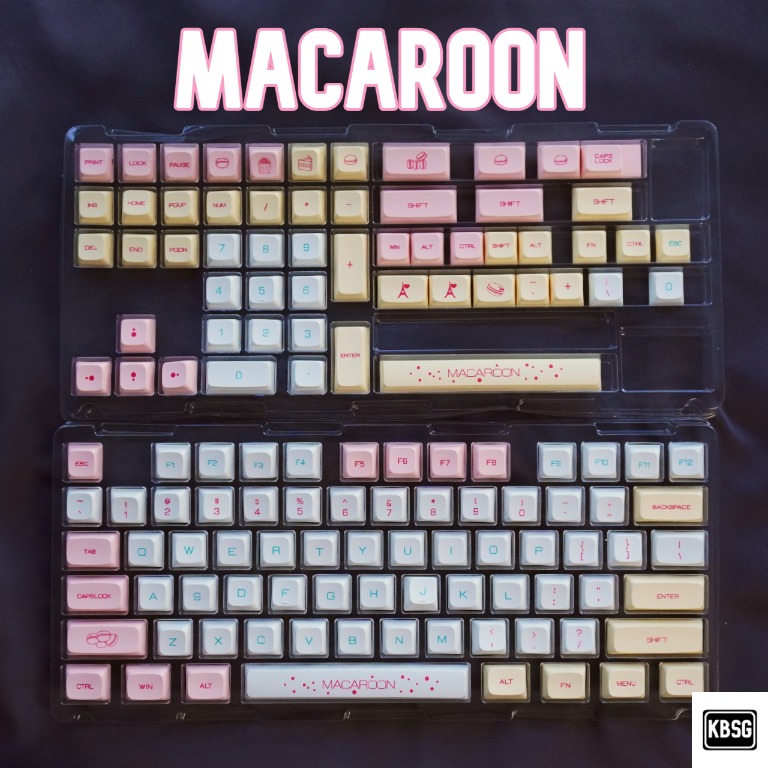 Retro Macaroon Premium keycaps Electronics & Accessories Keyboards ...