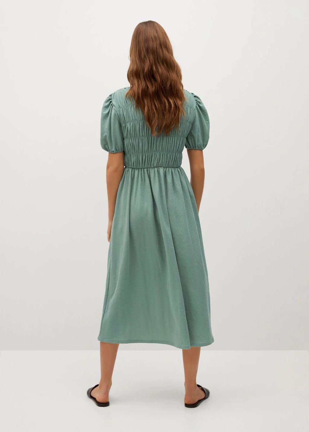 mango sage green dress Yolanda Long Sleeve Maxi Dress - Sage Green Floral main image 0