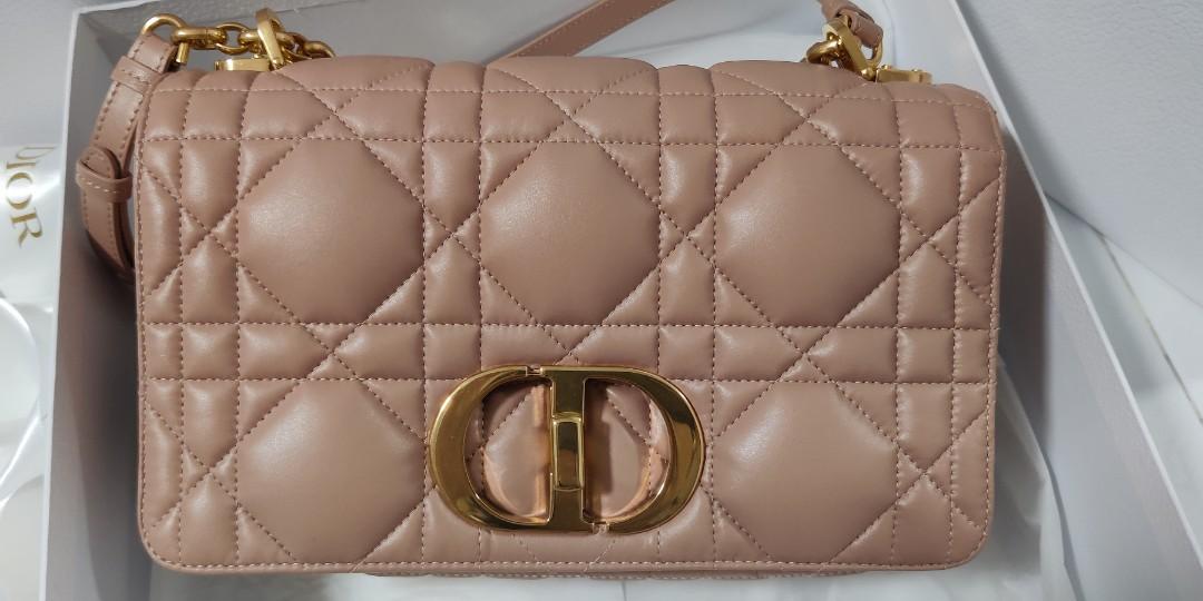 Dior - Medium Dior Caro Bag Rose des Vents Quilted Macrocannage Calfskin - Women