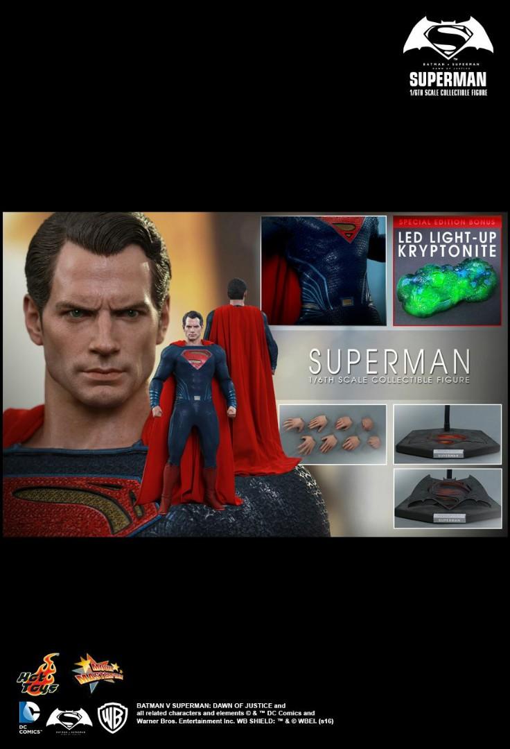 MIB HOT TOYS SUPERMAN MMS343 SPECIAL EDITION WITH KRYPTONITE, Hobbies &  Toys, Toys & Games on Carousell