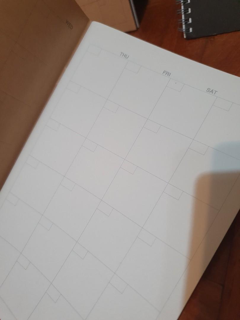 Muji calendar planner/Notebooks, Hobbies & Toys, Stationery & Craft