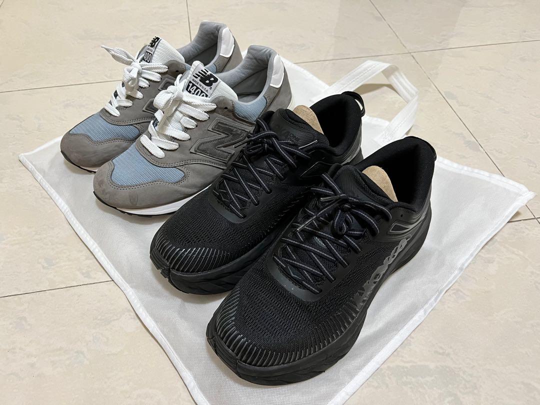 New Balance M1400WA Hoka One One Bondi 7 Black, 男裝, 鞋, 波鞋 Carousell