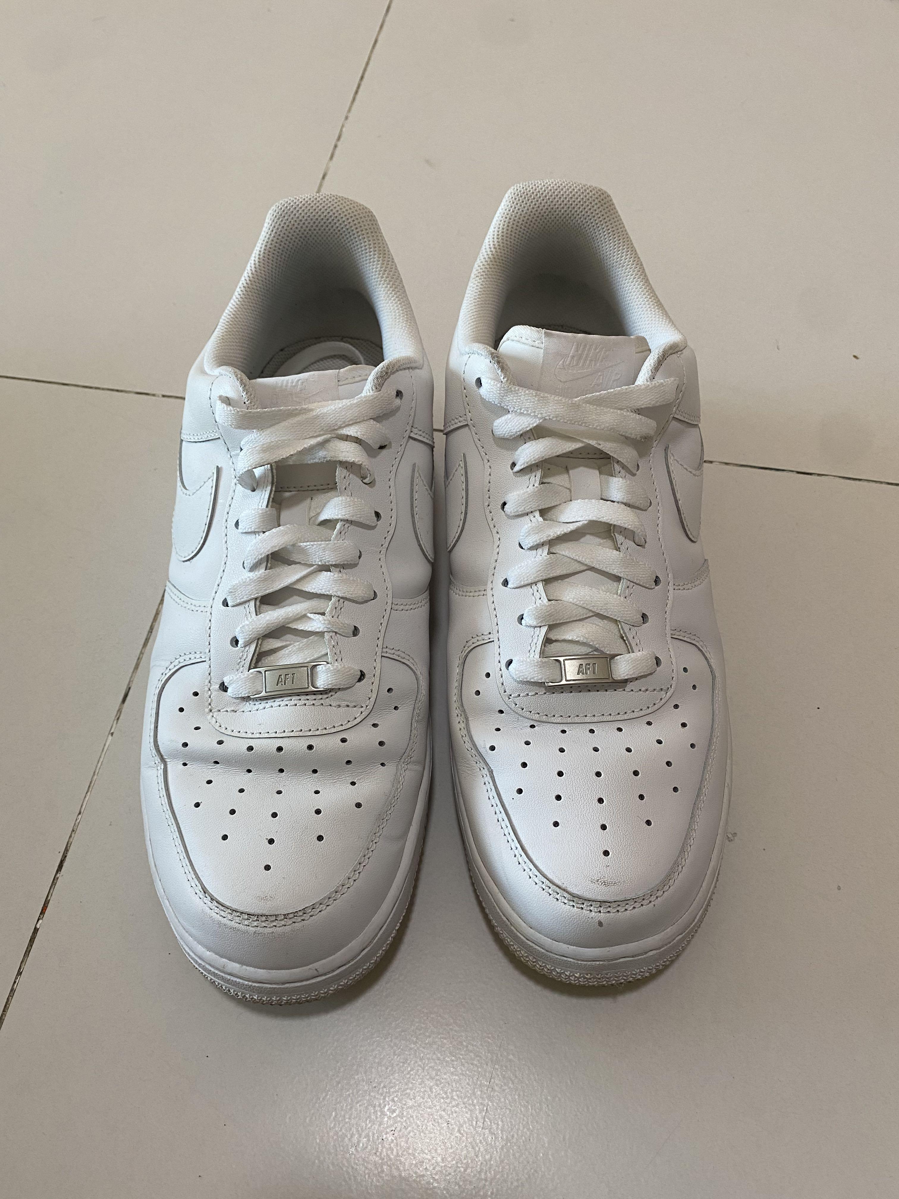 Nike air force 1 white used clearance