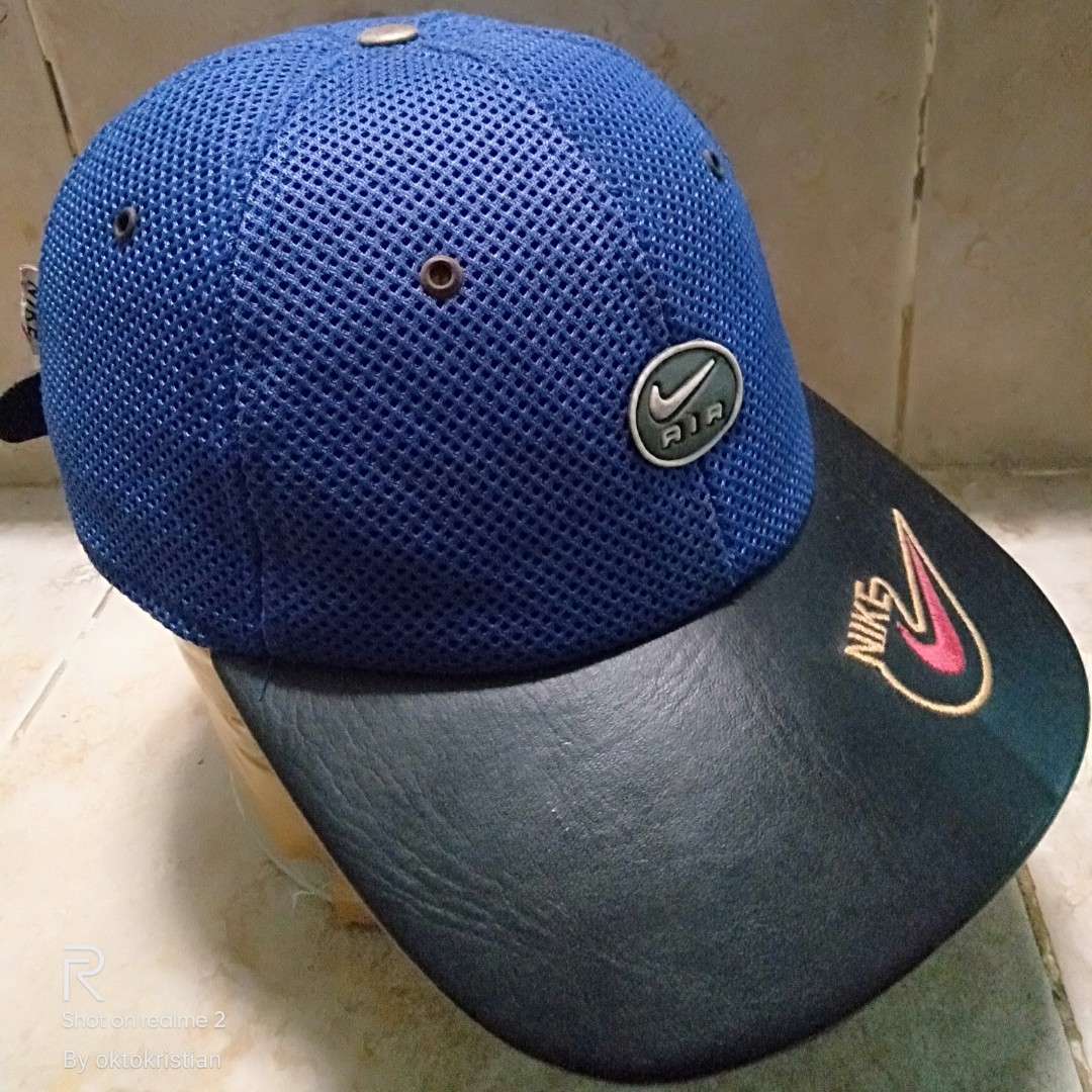 NIKE Air Visor Strap Leather Vtg Cap 