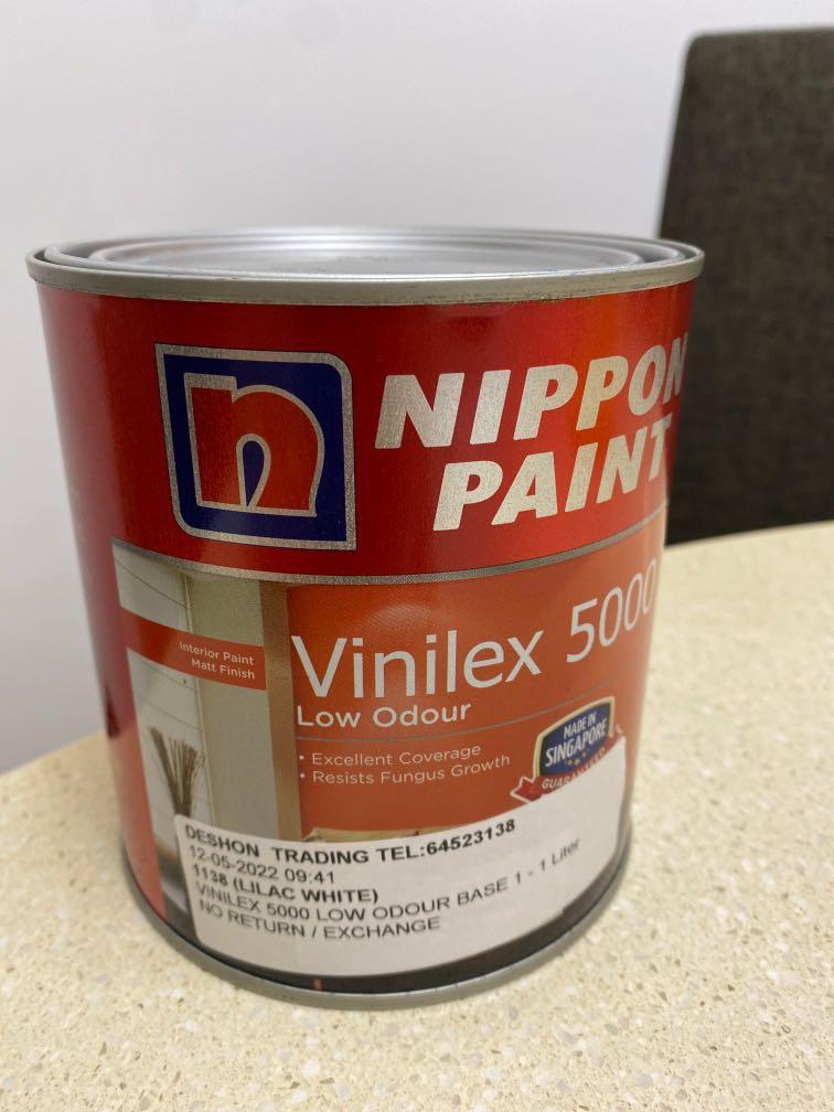 Nippon Paint Vinilex Lilac White (1l), Furniture & Home Living, Home