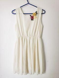 Off white Minimalist Dress