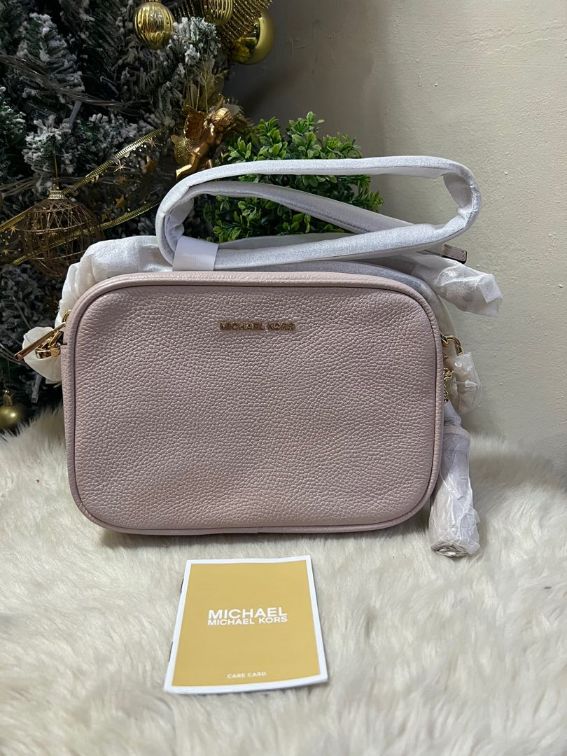 Original Michael kors Ginny leather crossbody bag /soft pink, Women's Fashion, Bags & Wallets