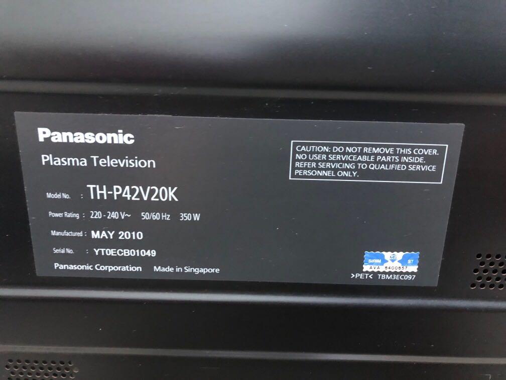Panasonic Viera plasma TV 42