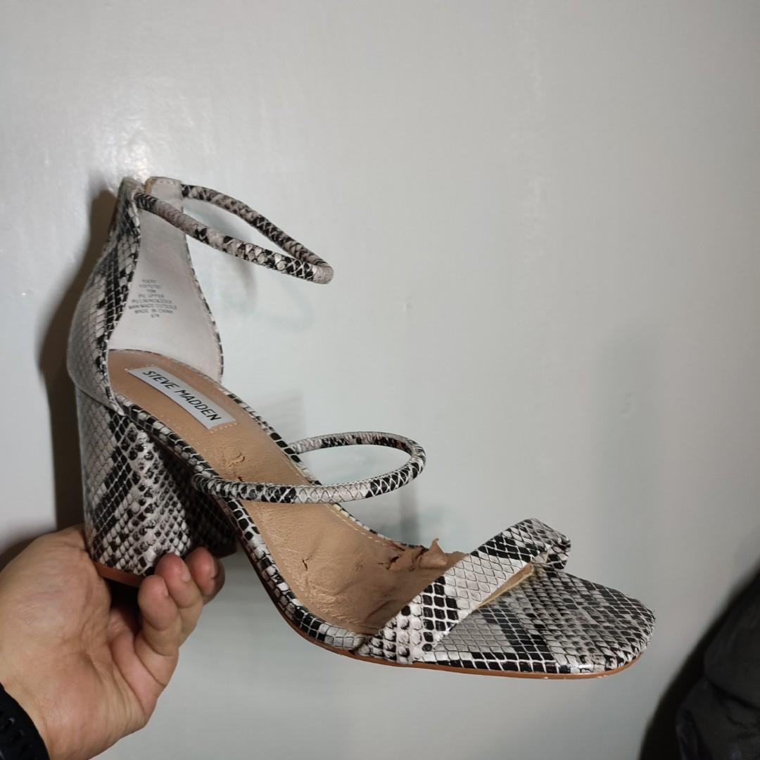 Steve madden snakeskin block heel top