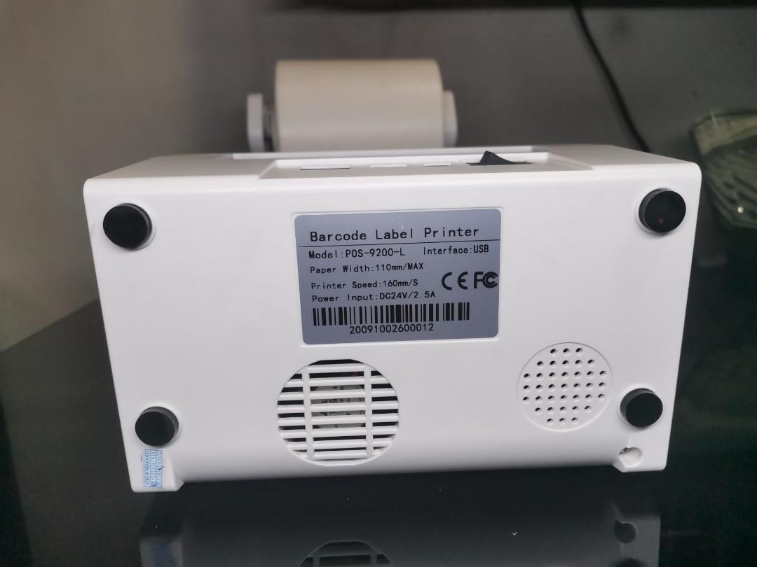 POS 9200 L Waybill Barcode Label Printer A6, Tray, and Thermal Paper for Shipping on Shopee, J&T