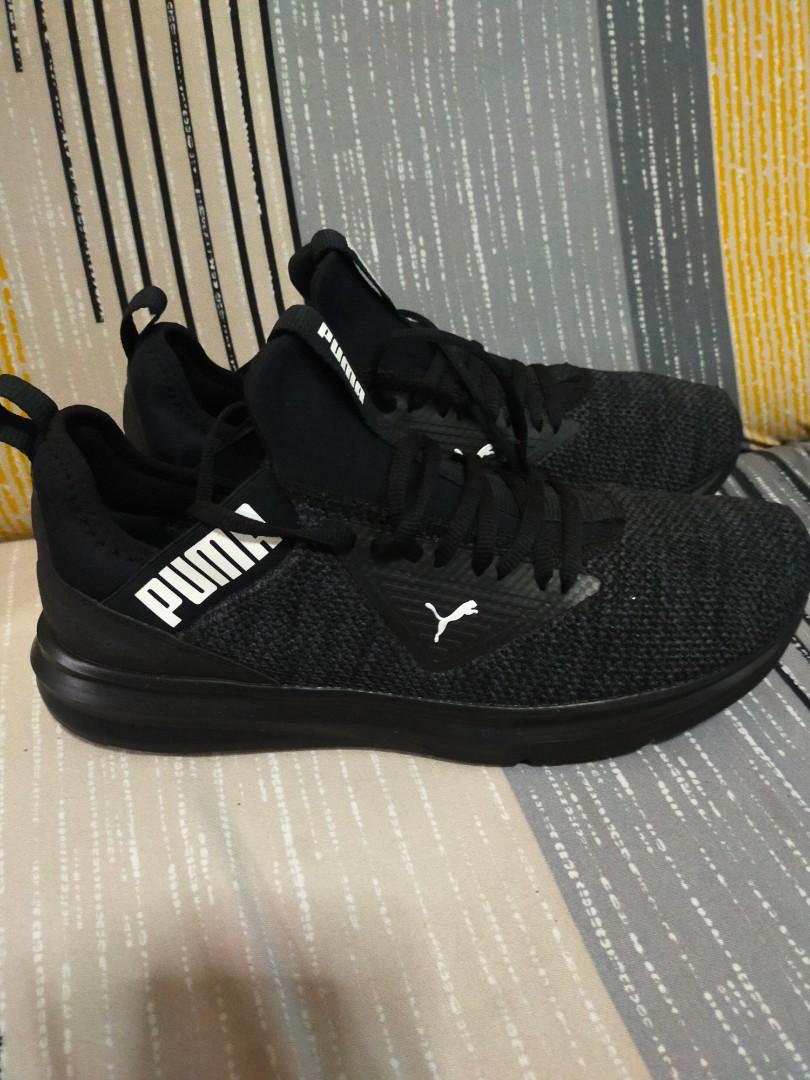 Puma black rubber shoes sales