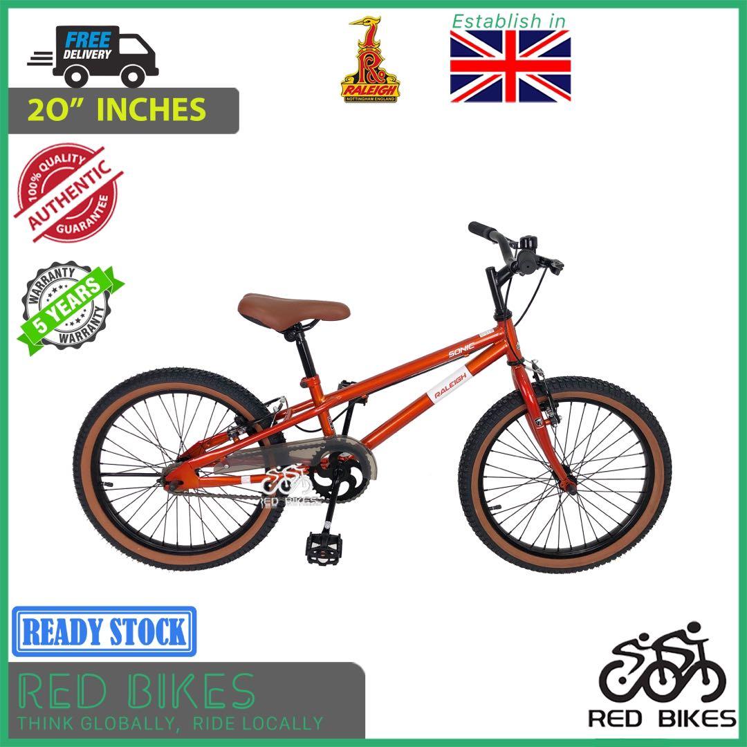 Raleigh Sonic BMX Bike 20" Inch Bicycle With Single Speed / Blue , Red