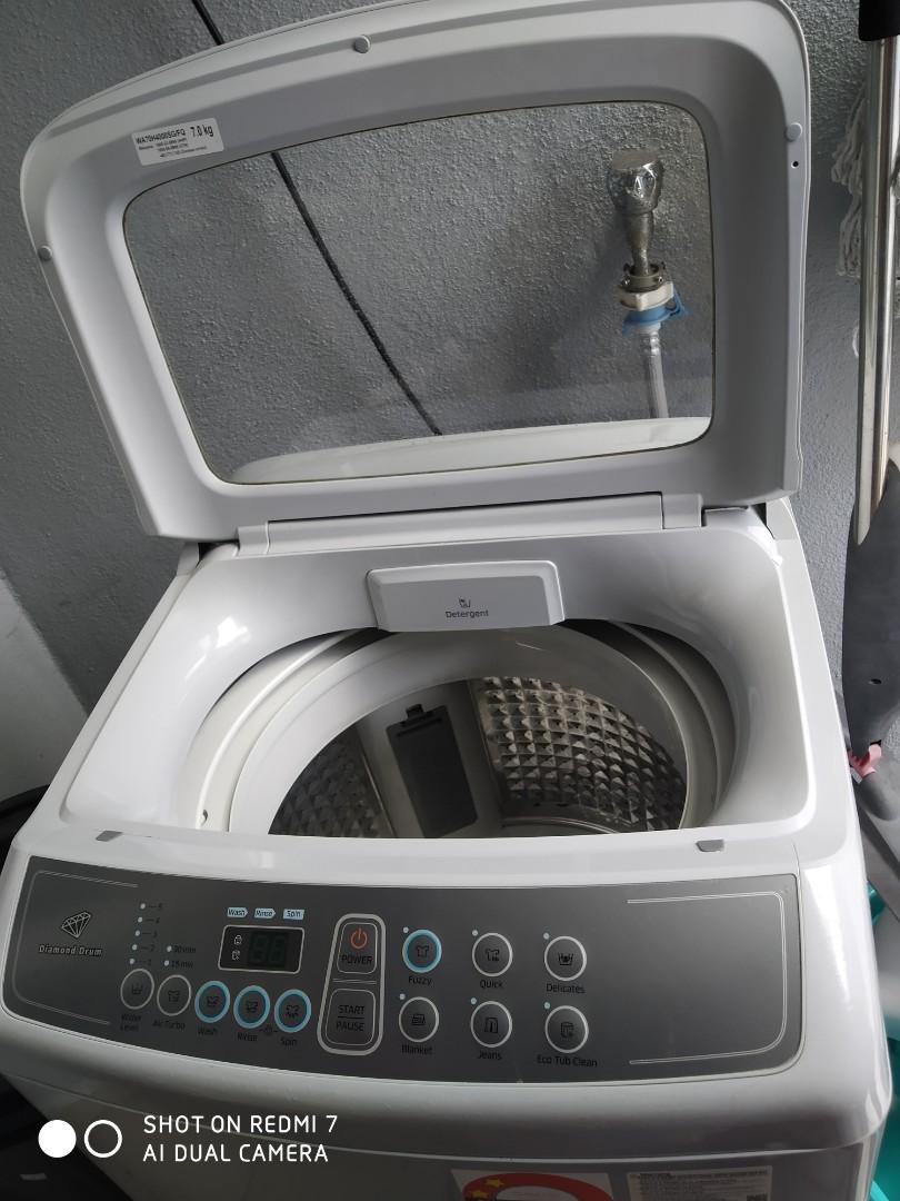 Samsung diamond drum (7kg), TV & Home Appliances, Washing Machines and