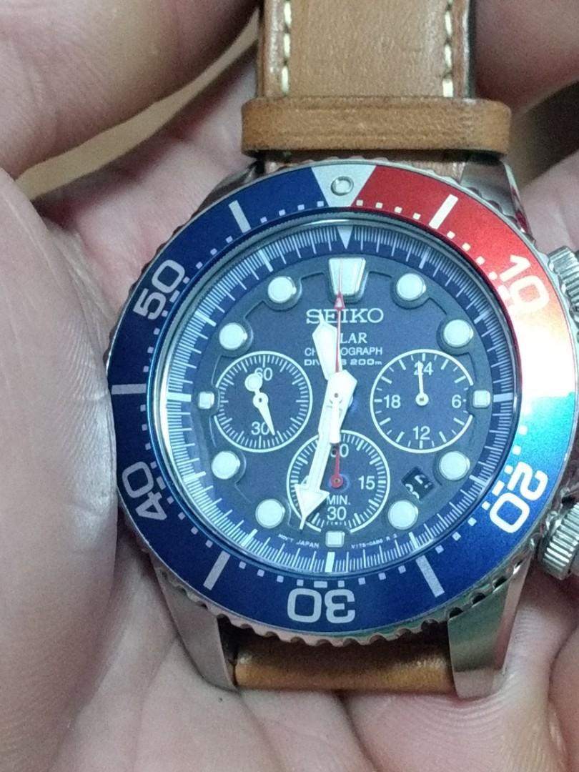 Seiko chronograph V175 0ADO solar watch Men s Fashion Watches