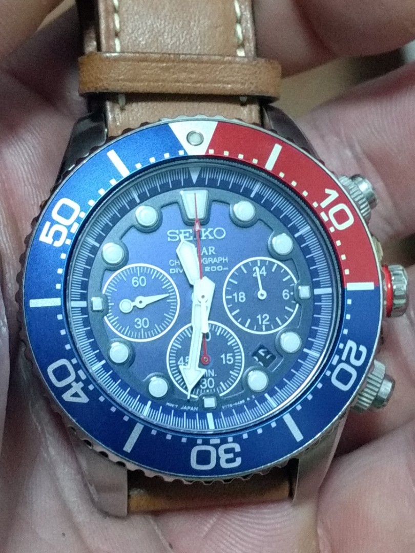 Seiko chronograph V175 0ADO solar watch Men s Fashion Watches