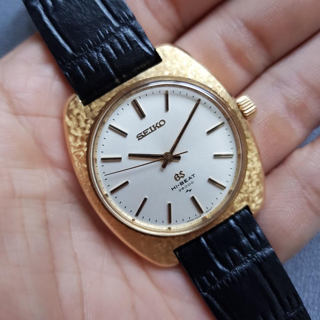 Solid 18k Gold Grand Seiko 4520-8010, Luxury, Watches on Carousell