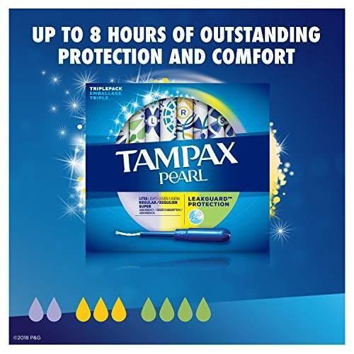 Tampax Pearl Super 96 count Super Absorbency Unscented Tampons (Category: Sanitary Hygiene) located in Manila. Submitted by pat_3k (Listing ID 1008162654, Image 2). Description: 👩 Tuck a few Pocket Pearl Super Absorbency Unscented Compact Plastic Tampons from Tampax into your pocket or clutch for protection on the go. 👩 These compact tampons fit neatly into small bags or into your pocket so you'll be covered wherever you go. These regular absor
