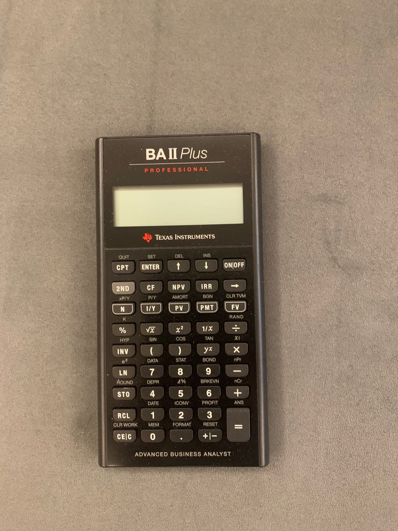Texas Instrument BA II Plus 計算機（FRM, CFA 考試專用）, 電腦＆科技, 商務用科技產品- Carousell